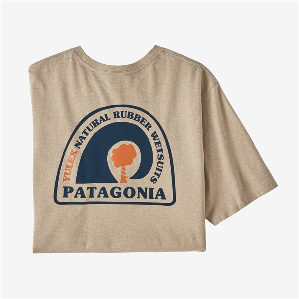 Patagonia Mens Rubber Tree Mark Responsibili T-Shirt - Oar Tan
